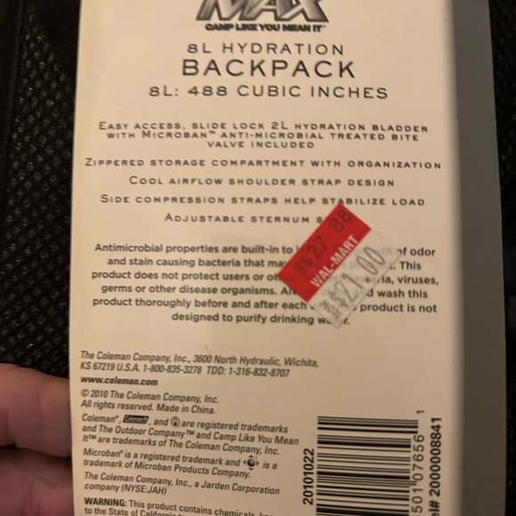 Colman  MAX 💯 new never used backpack - Picture 7 of 8